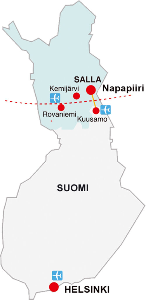 Suomen kartta Sallan sijainti Suomen kartalla