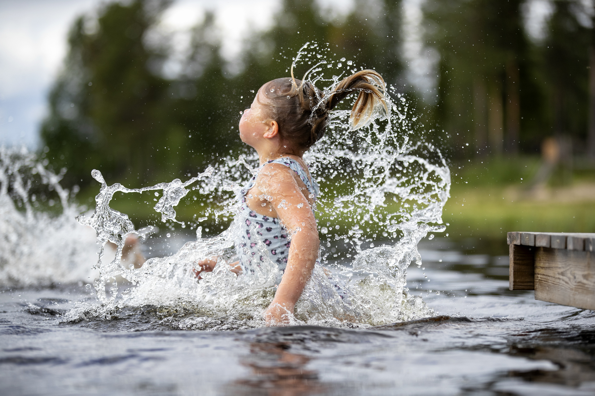 Swimming and showering